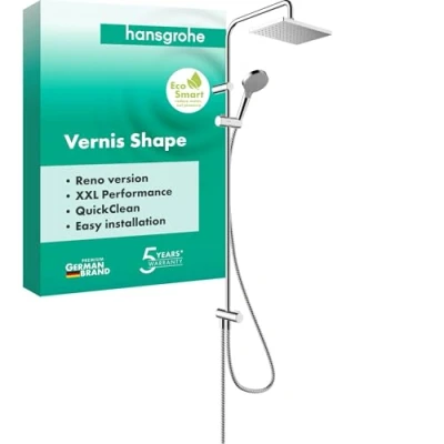 Abbildung von hansgrohe Duschsystem, 1 Strahlart(en), Komplett Set, 23cm, wassersparend Reno