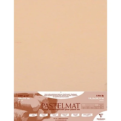 Abbildung von Clairefontaine 96021C Packung (mit 5 Zeichenbögen Pastelmat, 50 x 70 cm, 360 g, ideal für Trockentechniken und Pastell) maisgelb