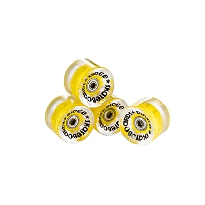 Abbildung von Ridge Cruiser Rollen Skateboard Blaze LED Leuchtrollen Mini Räder, Yellow, TRUCKS R22