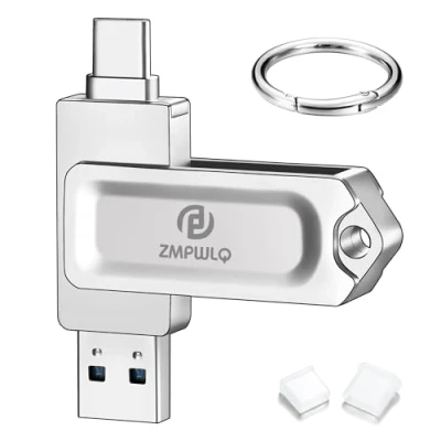 Abbildung von USB Stick für iPhone 15 &amp; 16 Flash Laufwerk 256GB Speicherstick Externer Fotostick 3.0 Type C Dual Drive Photostick Serie/iPad/Android/PC/Mac