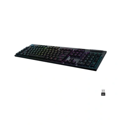Abbildung von Logitech G915 LIGHTSPEED kabellose mechanische Gaming Tastatur, Taktiler GL Tasten Switch mit flachem Profil, US QWERTY Layout Carbon