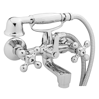 Abbildung von Schütte Wannenarmatur &quot;Elk&quot;, (Set), Mischbatterie Badewanne, Wasserhahn Bad mit Handbrause, Chrom