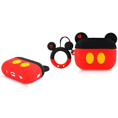 Abbildung von Derhom Airpods Pro 2 Silikon Niedliche Lustige Abdeckung Kompatibel mit Apple und 2[Cartoon Serie] (Mickey)