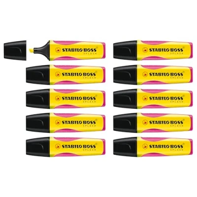 Abbildung von Textmarker STABILO BOSS SPLASH 10er Pack gelb