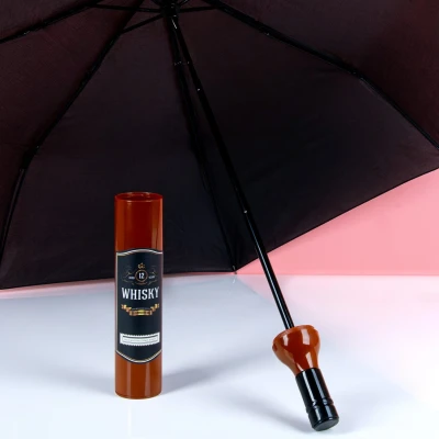Abbildung von Out of the Blue Taschenregenschirm Whiskyflasche Regenschirm