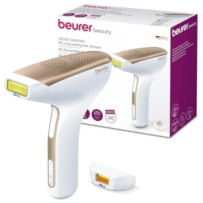Abbildung von BEURER IPL Haarentferner Velvet Skin Pro, 300000 Lichtimpulse, schnelle Anwendung, Automatische Hauttonerkennung, Akkubetrieb