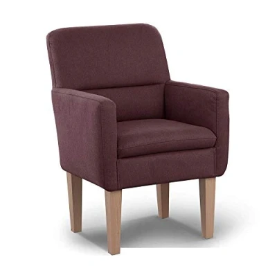 Abbildung von CAVADORE Diningsessel Kira / Polstersessel für Küche, Esszimmer oder Wohnküche Passend zur Küchengarnitur Leichte Fleckenentfernung dank Soft Clean 66 x 96 71 Flachgewebe: Weinrot