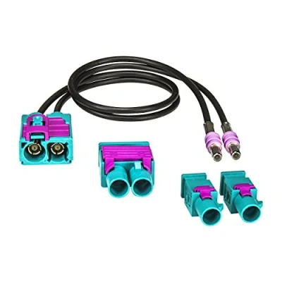 Abbildung von tomzz Audio 1500 001 Doppel Fakra Buchse (F) Antennenadapter auf (M) Stecker oder 2 x variabel