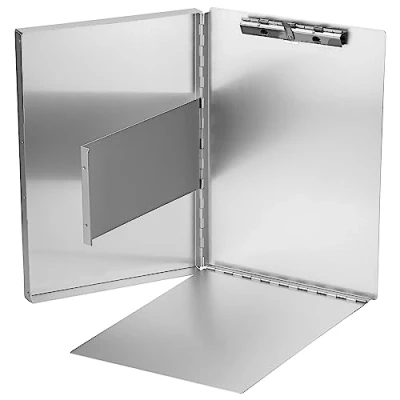 Abbildung von Läufer 30517 Formularhalter mit Box, Aluminium, seitlich öffnend, Halteklemme