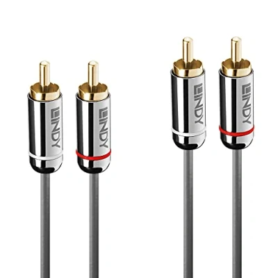 Abbildung von LINDY 35344 0.5m Dual Phono Audiokabel, Cromo Line