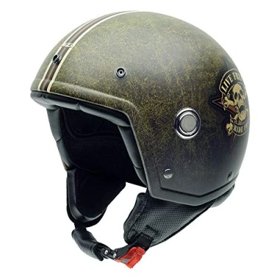 Abbildung von NZI Tonup Grafik Offenes Gesicht Motorradhelm, Matt Ride Free, Größe L