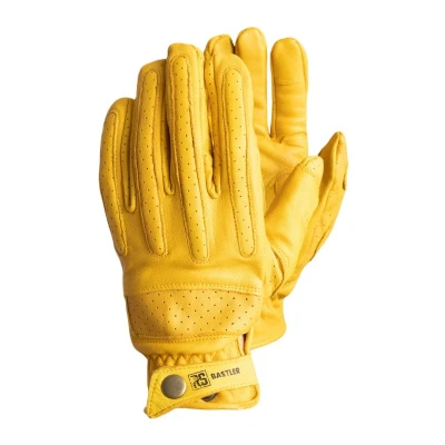 Abbildung von RS BASTLER Premium Arbeitshandschuhe Montage Handschuhe aus Leder/Größe 10, 1 Paar/Gelb/aus hochwertigem perforiertem Ziegenleder Montagehandschuhe/Handschuhe/Modernes Design