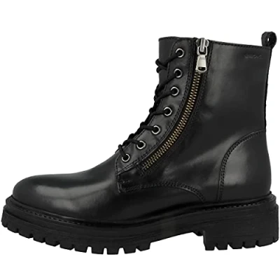 Abbildung von Geox D Iridea Schnürstiefelette, Damen, Größe: 40, Black Schuhe