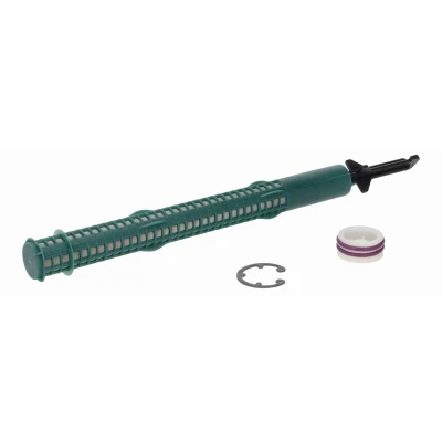 Abbildung von VEMO V10 06 0043 Trockner R134a Kunststoff mit Befestigungsmaterial SKODA: Fabia 2 Schrägheck, Combi, Rapid Spaceback