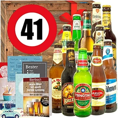 Abbildung von Geburtstagsgeschenk 41. / Bier 12x Welt und DE 41 Geburtstag Geschenke Mann
