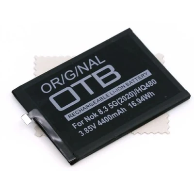 Abbildung von Ersatz Akku passend für Nokia 8.3 5G (2020), TA 1243, 1251 (Ersetzt Originalakku HQ480) 4400mAh mit mungoo Displayputztuch