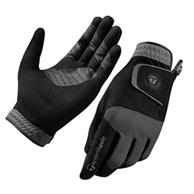 Abbildung von TaylorMade Herren Golfhandschuh, Regenkontrolle, Schwarz, Größe XL
