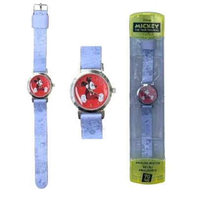 Abbildung von Disney Mickey Mouse Quarzuhr Armbanduhr Uhr mit fröhlichem Motiv