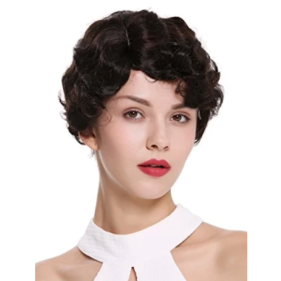 Abbildung von WIG ME UP LD501 4BH33 Damenperücke Perücke kurz 20er Jahre Swing Charleston Welle gewellt Scheitel Braun Mix