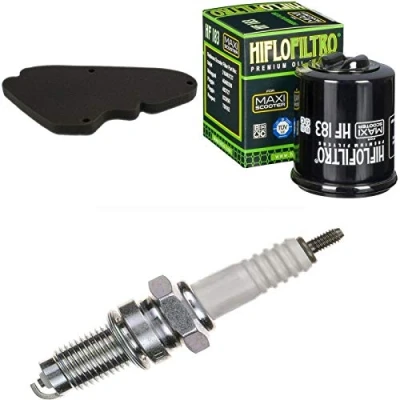 Abbildung von Luftfilter Ölfilter Zündkerze für Fly 125 DD i.e. 3V Baujahr 2013 2016 Servicekit Wartungskit