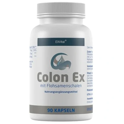 Abbildung von Colon Ex, 90 Kapseln mit Flohsamenschalen und Magnesium, Darmaktiv Kapseln, 81 g