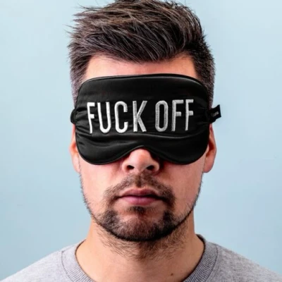 Abbildung von Schlafmaske Fuck Off Schwarz, Rot