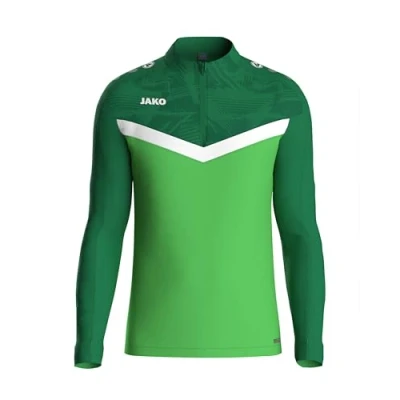 Abbildung von JAKO Ziptop Herren und Damen Iconic Gr. XXL Soft Green/Sportgrün Atmungsaktives Unisex Sport Sweatshirt mit Keep Dry Funktion wärmender, weicher Fleece Innenseite