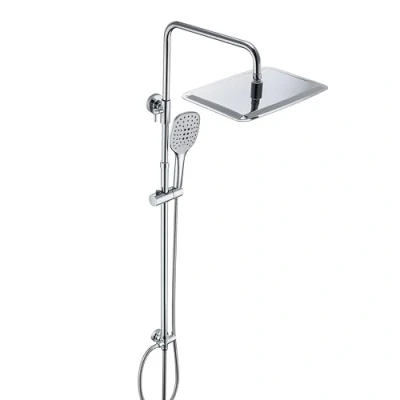 Abbildung von JOHO 304 Edelstahl Duschset ohne Armatur, Regendusche Duschsystem Duschgarniturset mit Duschstange und XXL Kopfbrause 35x25cm Chrom