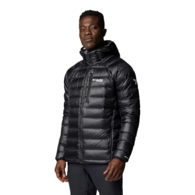 Abbildung von Columbia Arctic CREST DOWN Hooded Jacket Daunenjacke, Herren, Größe: Medium, Black