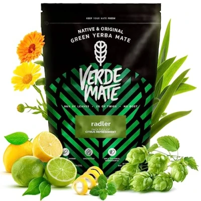 Abbildung von Verde mate Green Radler 0,5kg Beer and lemonade flavoured yerba Refreshing Ideal for tereré Stimulation Brazilian 500 g