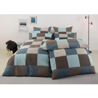 Abbildung von BIERBAUM Bettwäsche &quot;Ella&quot;, (2 tlg.), in hochwertigem Renforcé, Karo Design, ab Größe 135x200 cm