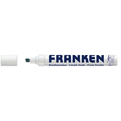 Abbildung von FRANKEN Kreidemarker, Windowmarker, 2 5 mm Keilspitze, 1 Stück, weiß, ZKM 09