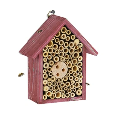 Abbildung von relaxdays Insektenhotel für Wildbienen in Rot