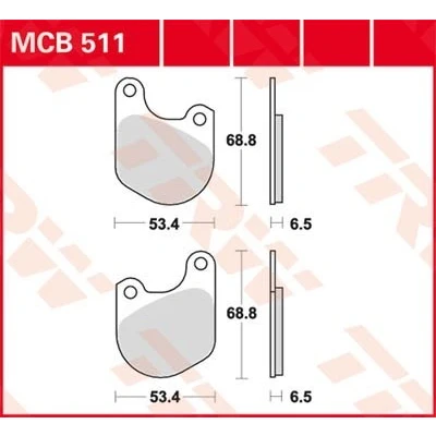 Abbildung von TRW Organic Allround MCB511 Bremsbelagsatz