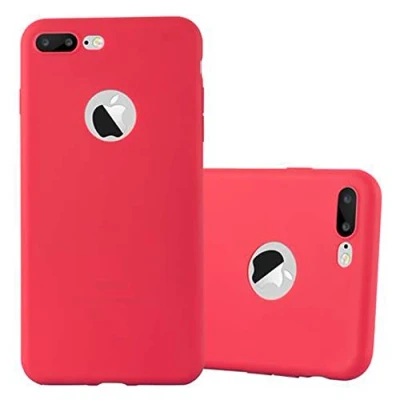 Abbildung von Cadorabo Hülle kompatibel mit Apple iPhone 7 PLUS / 7S 8 Schutzhülle TPU Silikon Case Candy Design Slim Kratzfest Weiche Gummi Rundumschutz für in Rot