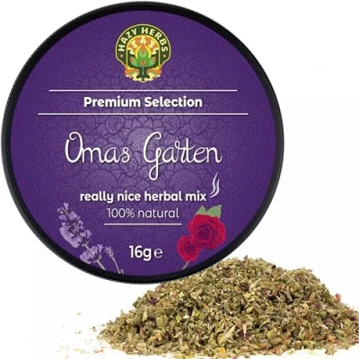 Abbildung von HAZY HERBS Premium Selection Kräutertee Mischung &quot;Omas Garten&quot; 100% natürlicher Kräutermix 16g feine