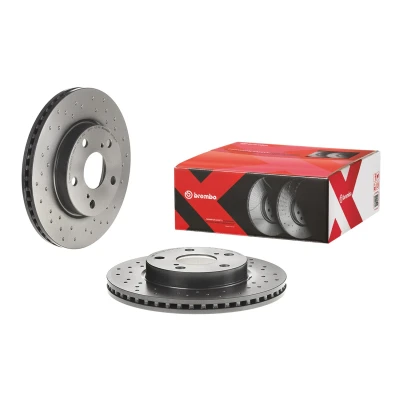 Abbildung von BREMBO 09.A864.1X Bremsscheibe 275 22 5 gelocht/innenbel. beschichtet hochgekohlt TOYOTA: Auris Schrägheck, Corolla XI Limousine, X Limousine