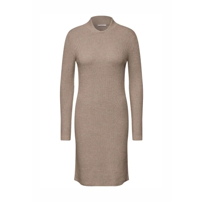 Abbildung von Cecil Struktur Strickkleid, Damen, Größe: Large, Beige