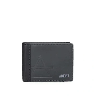 Abbildung von Adept Jim Vertikal Geldbörse mit schwarz 8,5 x 10,5 1 cm Leder, Schwarz, Vertikale
