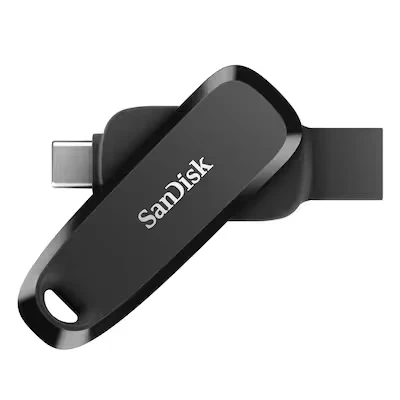 Abbildung von SanDisk Phone Drive for Android Typ A/C 64GB USB Stick Schwarz Swivel, bis zu 100 MB/s, 3.2 Gen 1x1 (5 Gbit/s)