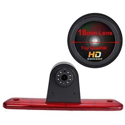 Abbildung von HD IP68 Auto Transporter Rückfahrsystem Bremsleuchte Rückfahrkamera Dachkamera Einparkkamera Einparkhilfen mit winkelverstellbar Kompatibel Peugeot Expert/FIAT Scudo/Citroen Jumpy/Toyota Proace
