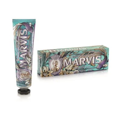 Abbildung von Marvis Sinuos Lily Limited Edition Zahnpasta, 75 ml, sensationelle Zahnpasta mit Geschmack für langanhaltende Frische