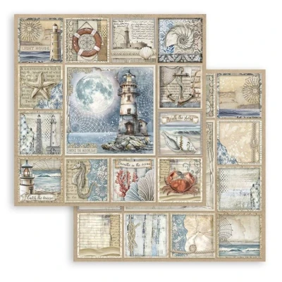 Abbildung von Stamperia Silent Sea 12x12 Inch Paper Sheet Lighthouse (10pcs) (SBB1064)