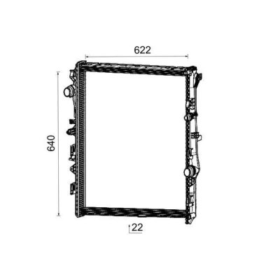 Abbildung von Kühler, Motorkühlung MAHLE CR 2732 000P