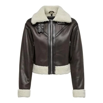 Abbildung von ONLY Onlbetty Bonded Aviator Winterjacke, Damen, Größe: Large, Mole/humus