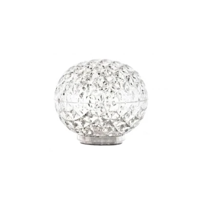Abbildung von Kartell Mini Planet, Tischleuchte, Dimmbare Batterieversion, Glasklar, Ø 16 cm