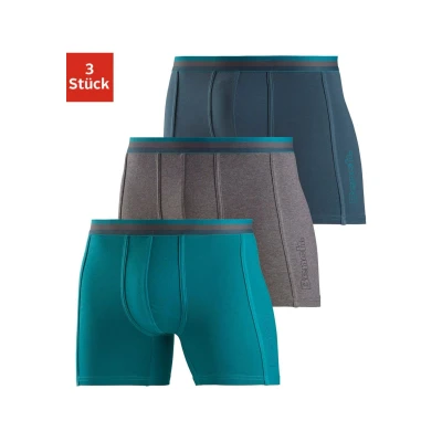 Abbildung von Bench 3 PACK Panties, Herren, Größe: Small, Dunkelpetrol/anthrazit meliert/petrol