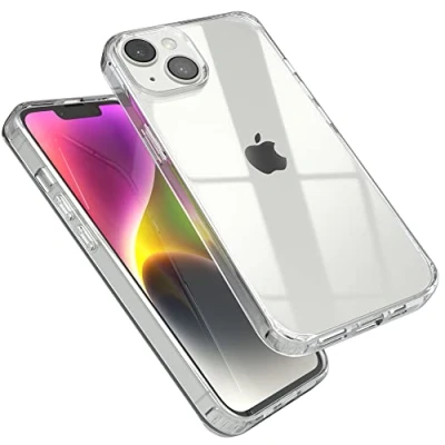 Abbildung von EAZY CASE Premium Crystal TPU Hülle kompatibel mit iPhone 14 Silikon Kameraschutz, Slimcover, Handyhülle, Silikonhülle, Backcover, Durchsichtig, Transparent