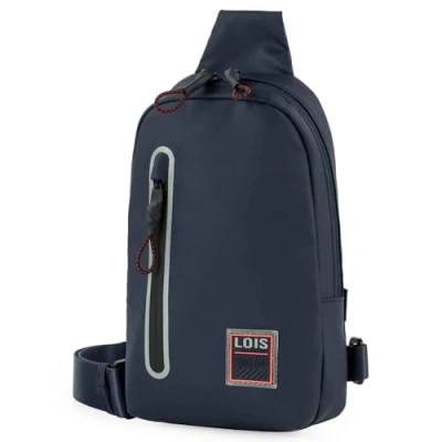 Abbildung von Lois Umhängetasche Herren Klein mit verstellbarem riemen hergestellt aus hochwertigen Materialien Dauerhaft Kleine Herrentasche Zum, Marine Blau