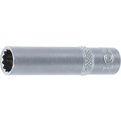 Abbildung von BGS 10708 Steckschlüssel Einsatz Zwölfkant, tief 6,3 mm (1/4&quot;) SW 8 CV Stahl Stecknuss Nuss
